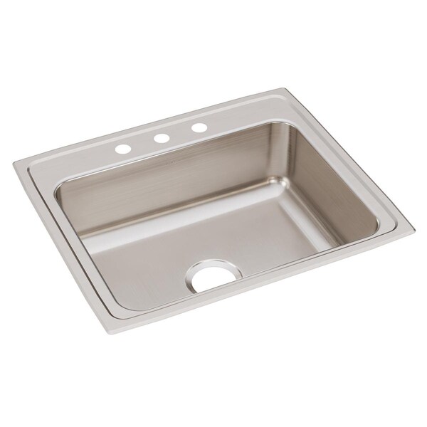 Lustertone Ss 25 X 21.2 X 7.8 Single Bowl Drop-In Sink With Quick-Clip